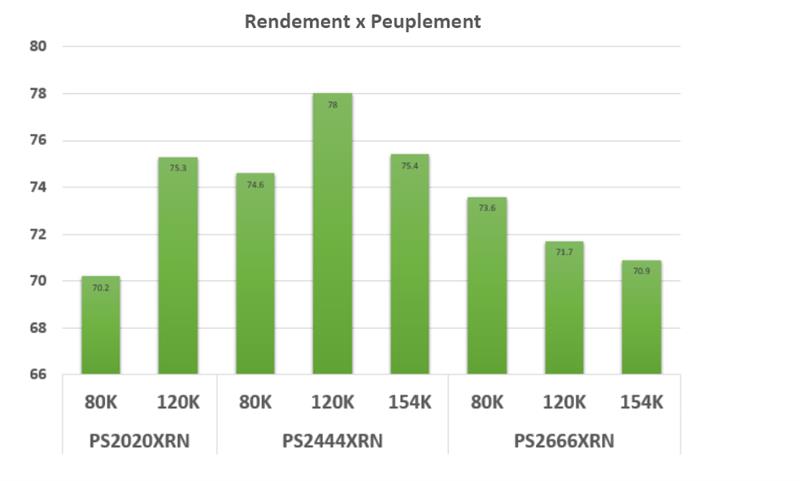 Rendement x Peuplement